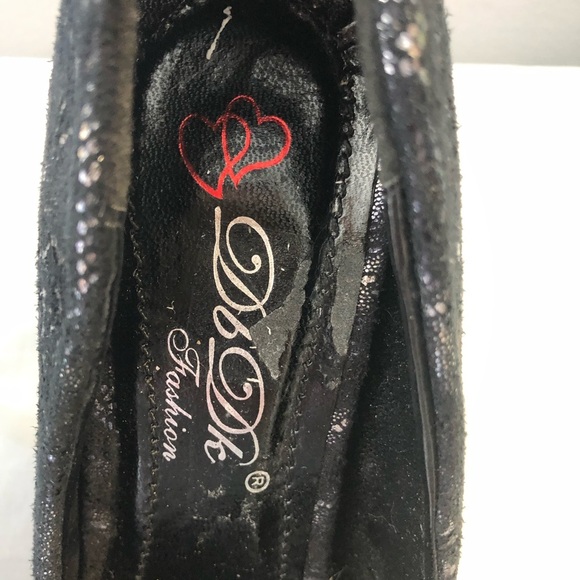 Db dk silver and black peep toe heels - Picture 4 of 5